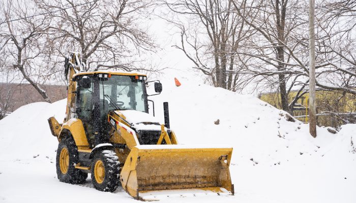 plowing equipment in the snow