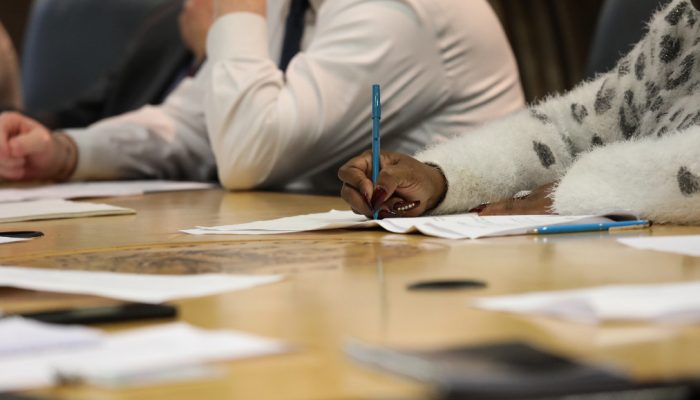 Picture of city employees during a meeting