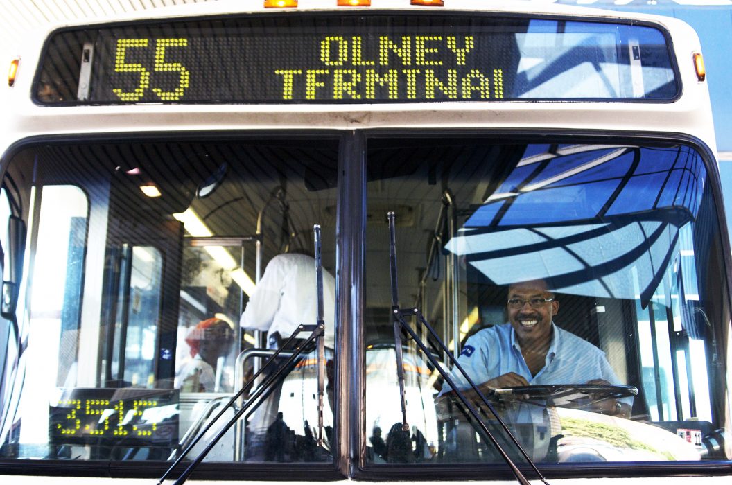 SEPTA bus driver smiles