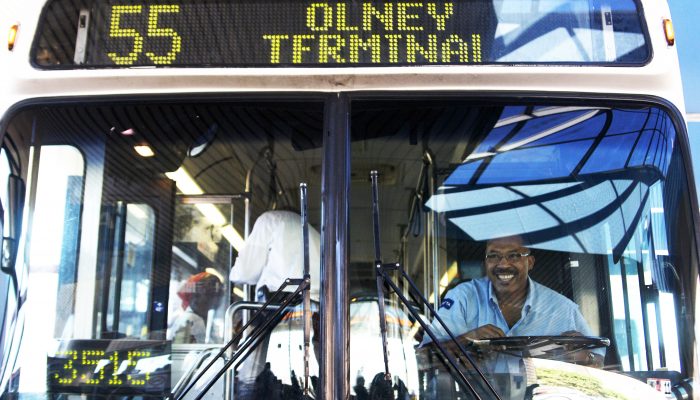 SEPTA bus driver smiles