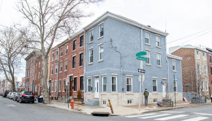 A set of rowhomes in Philadelphia