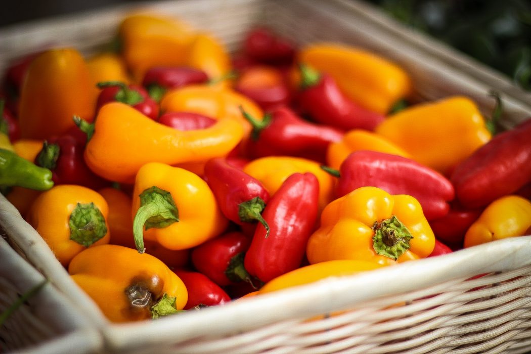 A basket of peppers.