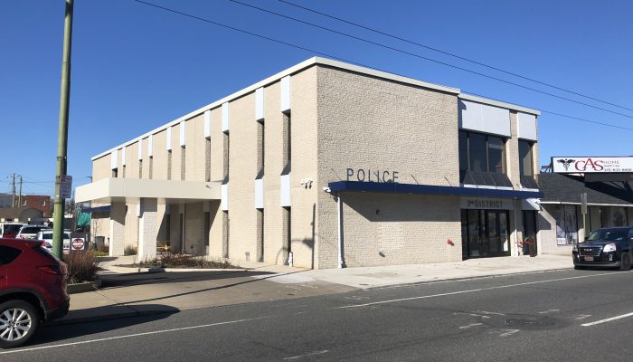 Photo of the 2nd Police District office building, which achieved LEED Gold certification in 2021.