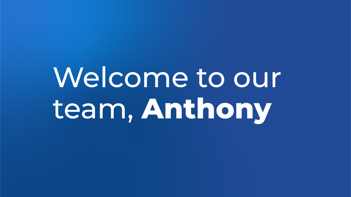 Image reads: Welcome to our team, Anthony