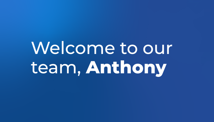 Image reads: Welcome to our team, Anthony