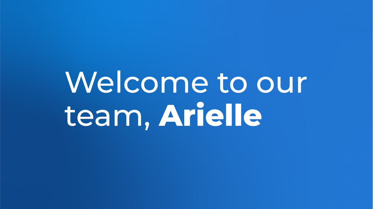 Image reads: Welcome to our team, Arielle