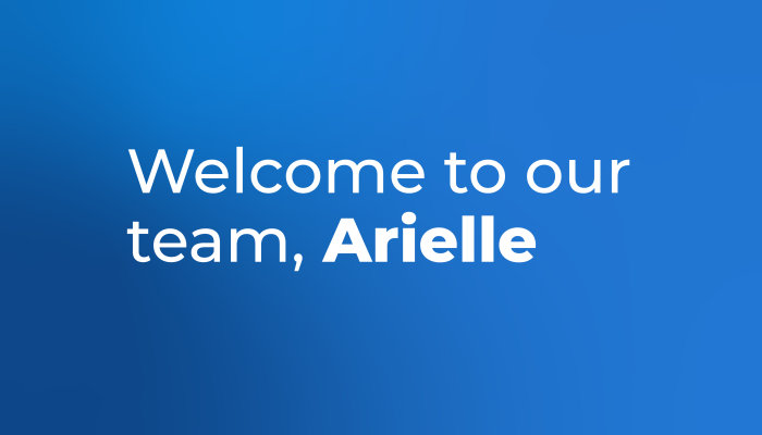 Image reads: Welcome to our team, Arielle