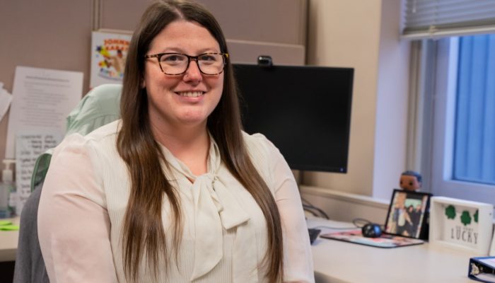 New Director of Inclusion Gwen Vilade in her office space.