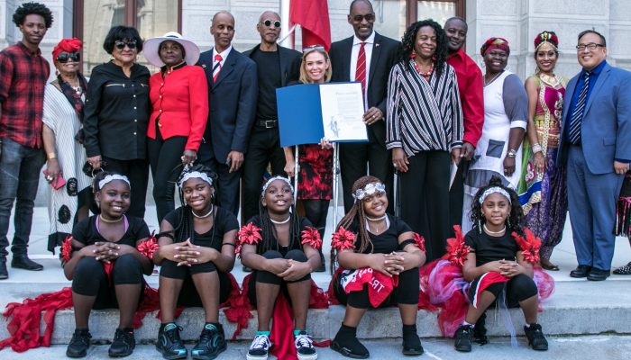 Trinidad and Tobago flag raising City Hall