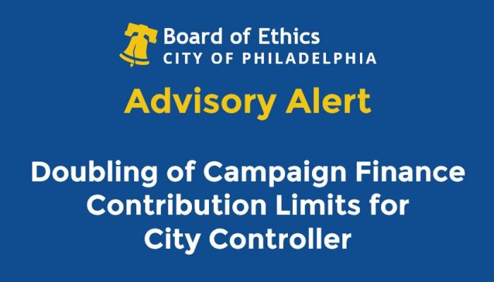 Advisory Alert - Doubling of Campaign Finance Contribution Limits for City Controller