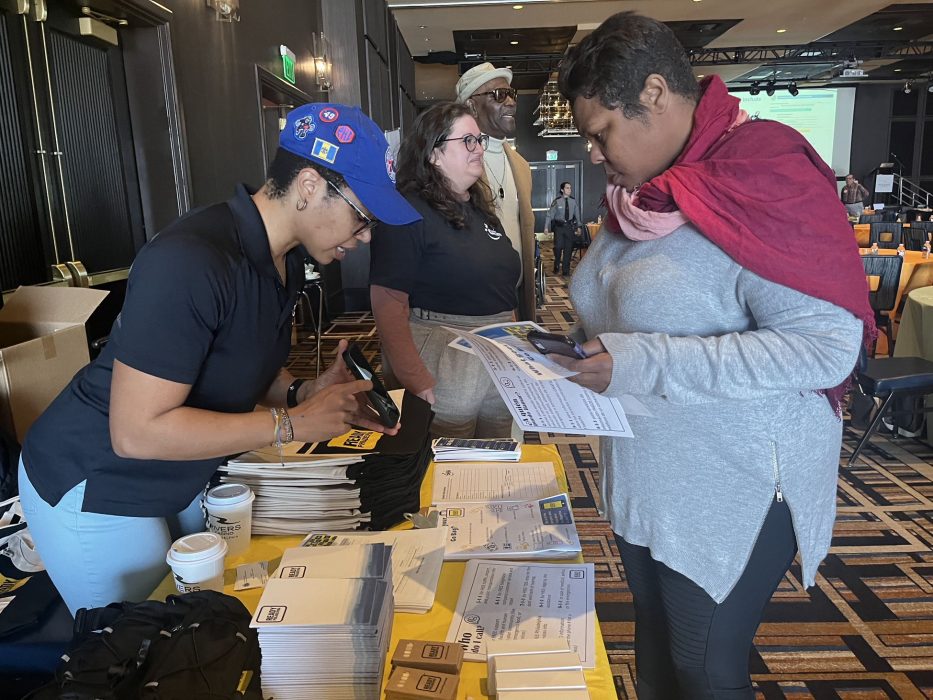 OEM staff shows what should go in an emergency kit