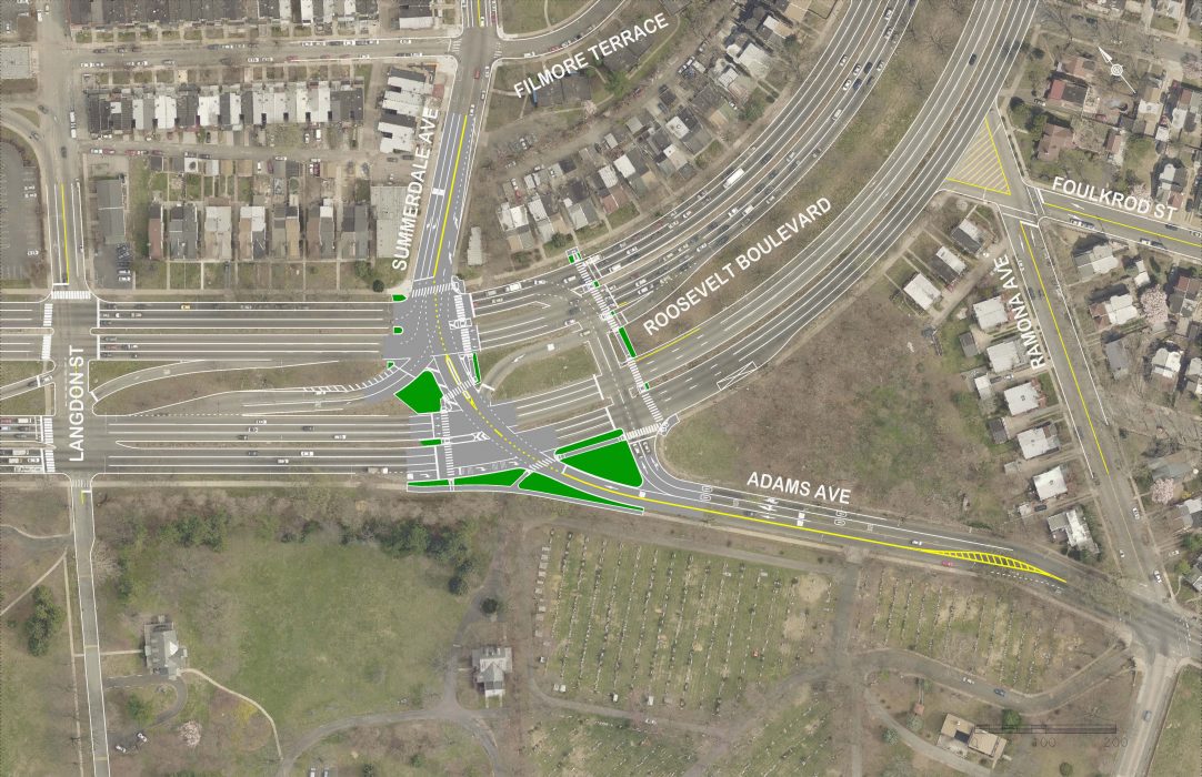 Roosevelt Boulevard and Adams Avenue/Summerdale Avenue Intersection