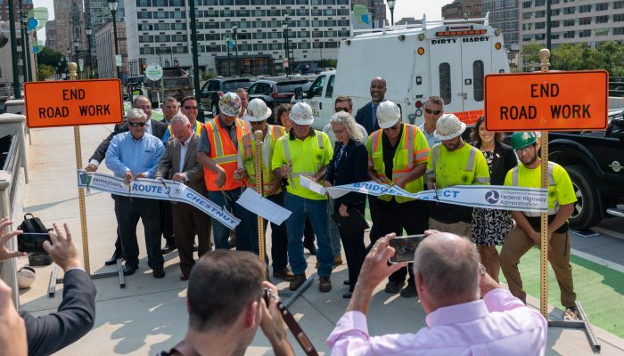 Chestnut Street Bridge ribbon cutting