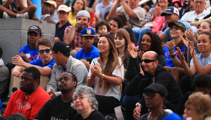 A crowd of people at a City event