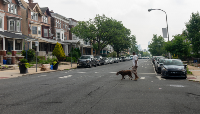 View of Walnut Street before repaving