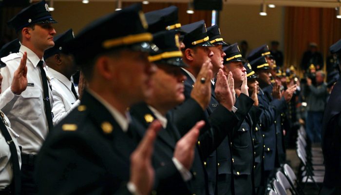 Philadelphia Police Officers swearing in