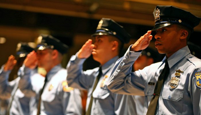 Philadelphia Police Officers swearing in