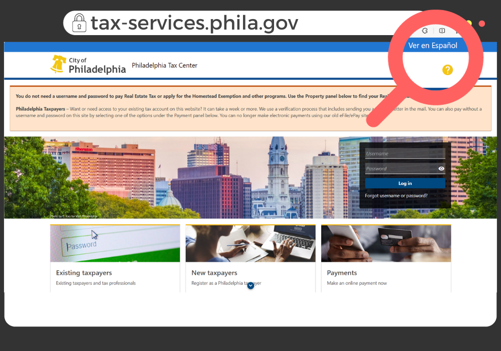 El Philadelphia Tax Center ahora disponible en español Department of