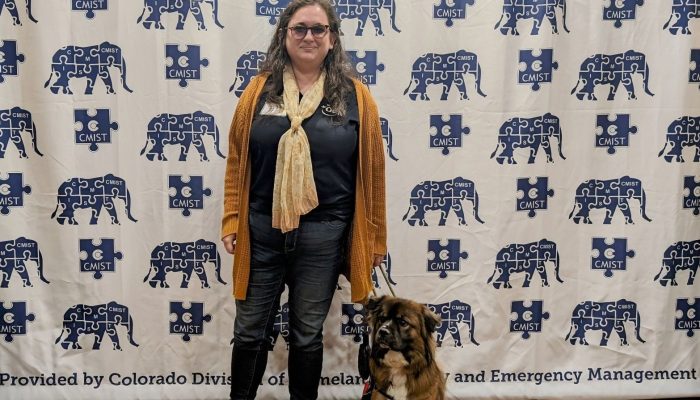 Adina and her service dog Frida at the 2024 AFN conference