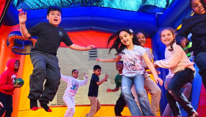 Students at Universal Creighton play during EDEY Spring Break camp