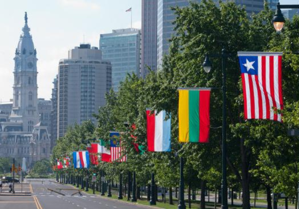 World Flags on the Ben Parkway