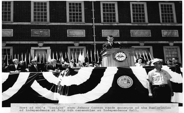 Johnny Carson reads the Declaration of Independence, 1965