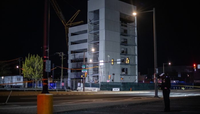 Parking Garage in Grays Ferry at night