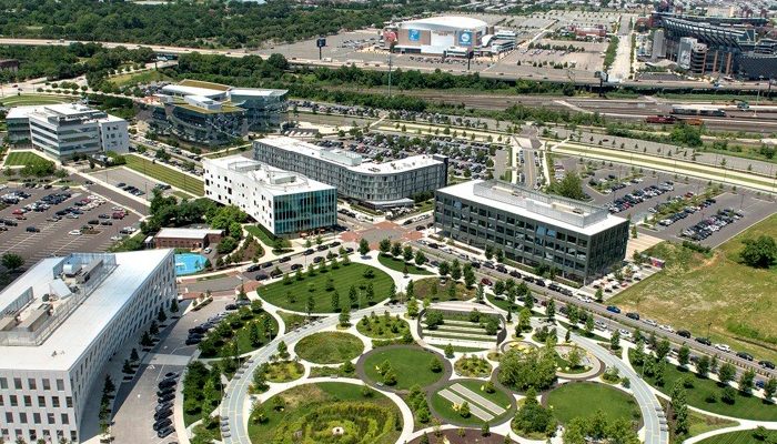 Bird's-eye view of the Navy Yard in Philadelphia