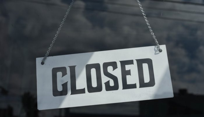 A CLOSED sign