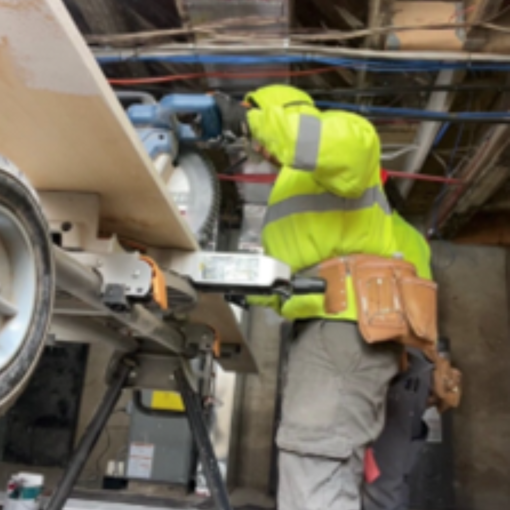 construction worker performing on a job 
