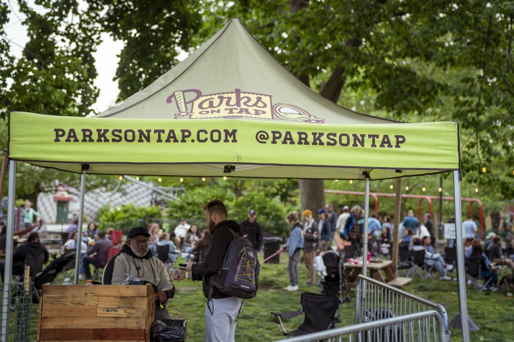 Parks on Tap Tent at Dickinson Square Park