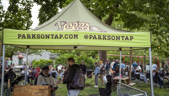 Parks on Tap Tent at Dickinson Square Park