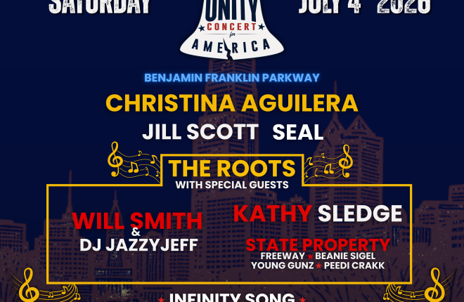 Christina Aguilera, Will Smith, DJ Jazzy Jeff, Jill Scott, The Roots, Seal, Wanda Sykes, State Property, Kathy Sledge, Infinity Song, and More Perform at One Philly: Unity Concert For America to Commemorate America’s 250th Anniversary on the Benjamin Franklin Parkway on July 4th