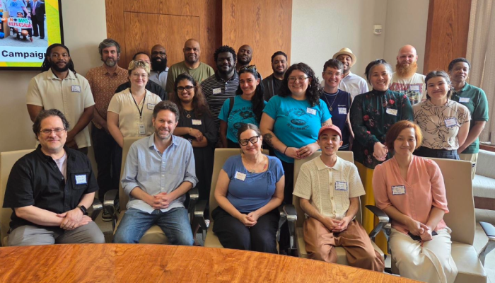 Department of Labor staff and community groups gathering at the June 17, 2026 meeting featuring presentations from organizations who received support through the Community Outreach and Education Fund (COEF).