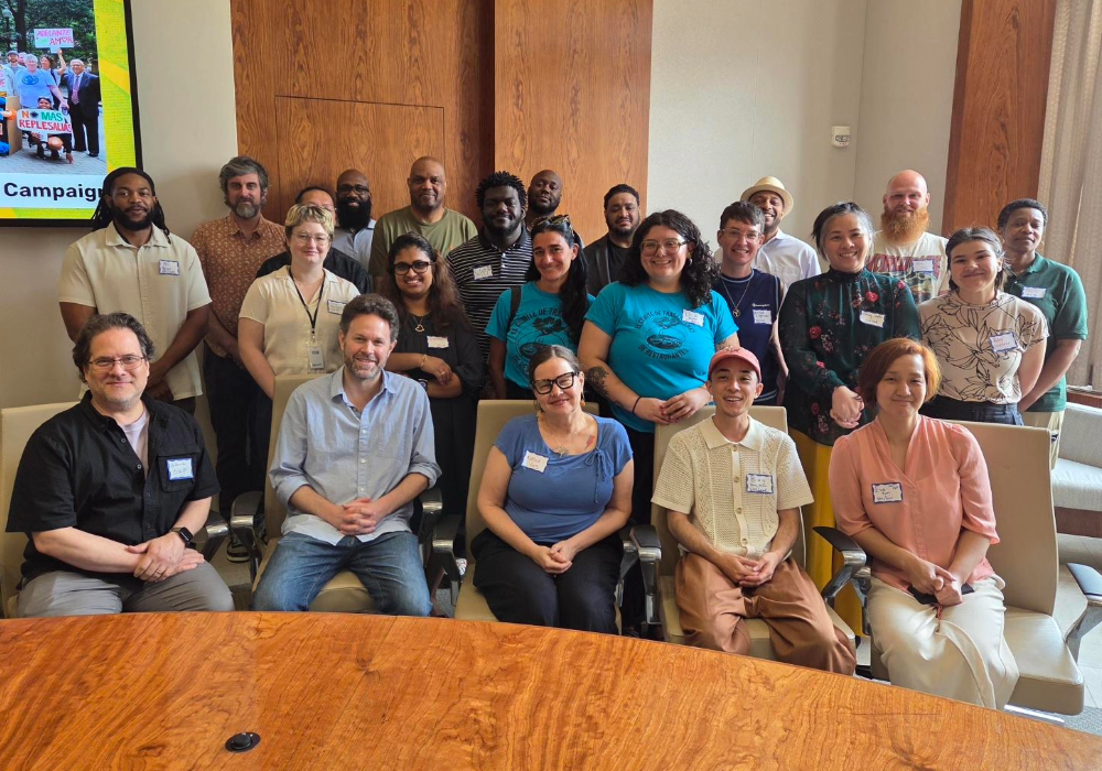 Department of Labor staff and community groups gathering at the June 17, 2026 meeting featuring presentations from organizations who received support through the Community Outreach and Education Fund (COEF).