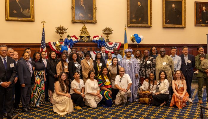 Group shot of community leaders who advise the Office of Immigrant Affairs