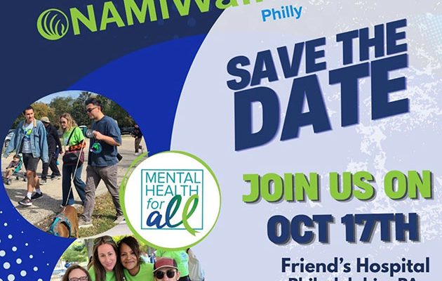 Flyer for NAMI walks Philly on October 17th.