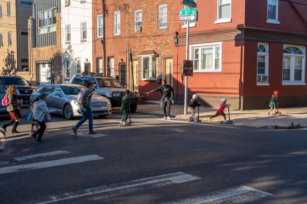 Students walking, biking, and rolling to school